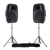 thumbnail of Enceintes actives 10"/25CM 500W USB/SD/BT + pieds