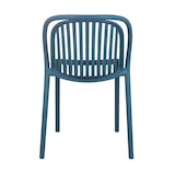 thumbnail of Lot de 4 chaises de terrasse en plastique bleu canard