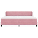 thumbnail of vidaXL Boxspringbett mit Matratze mit Kopfteil Rosa 200 x 200 cm Samt