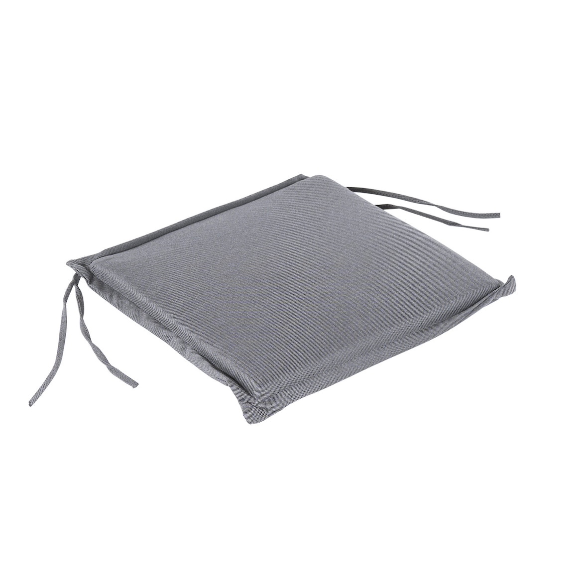 Cojín para sillas de jardín estándar Olefin color gris, Tamaño 40x42x3 cm, No pierde color, Desenfundable