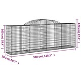 thumbnail of vidaXL Gabionen mit Hochbogen 12 Stk 300x50x100/120cm Verzinktes Eisen