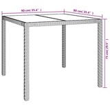 thumbnail of vidaXL 3-tlg. Garten-Essgruppe mit Kissen Schwarz Poly Rattan