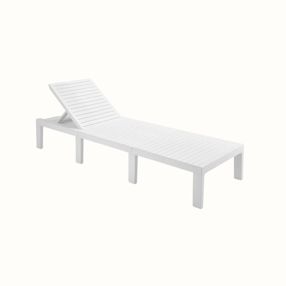 Ipae Progarden Lettino Haiti Bianco 65x195x78cm