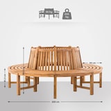 thumbnail of Banc d'arbre Novum 200 cm/Teck