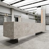 thumbnail of Empfangstresen, Bar, Holz- und Metalldesign, kommerzieller Empfangstresen, geeignet für Café und Geschäft 280×60×100cm【DLSA280】