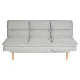 thumbnail of Schlafsofa HWC-M79, Gästebett Schlafcouch Couch Sofa, Schlaffunktion Liegefläche 180x110cm ~ Stoff/Textil mint-grau