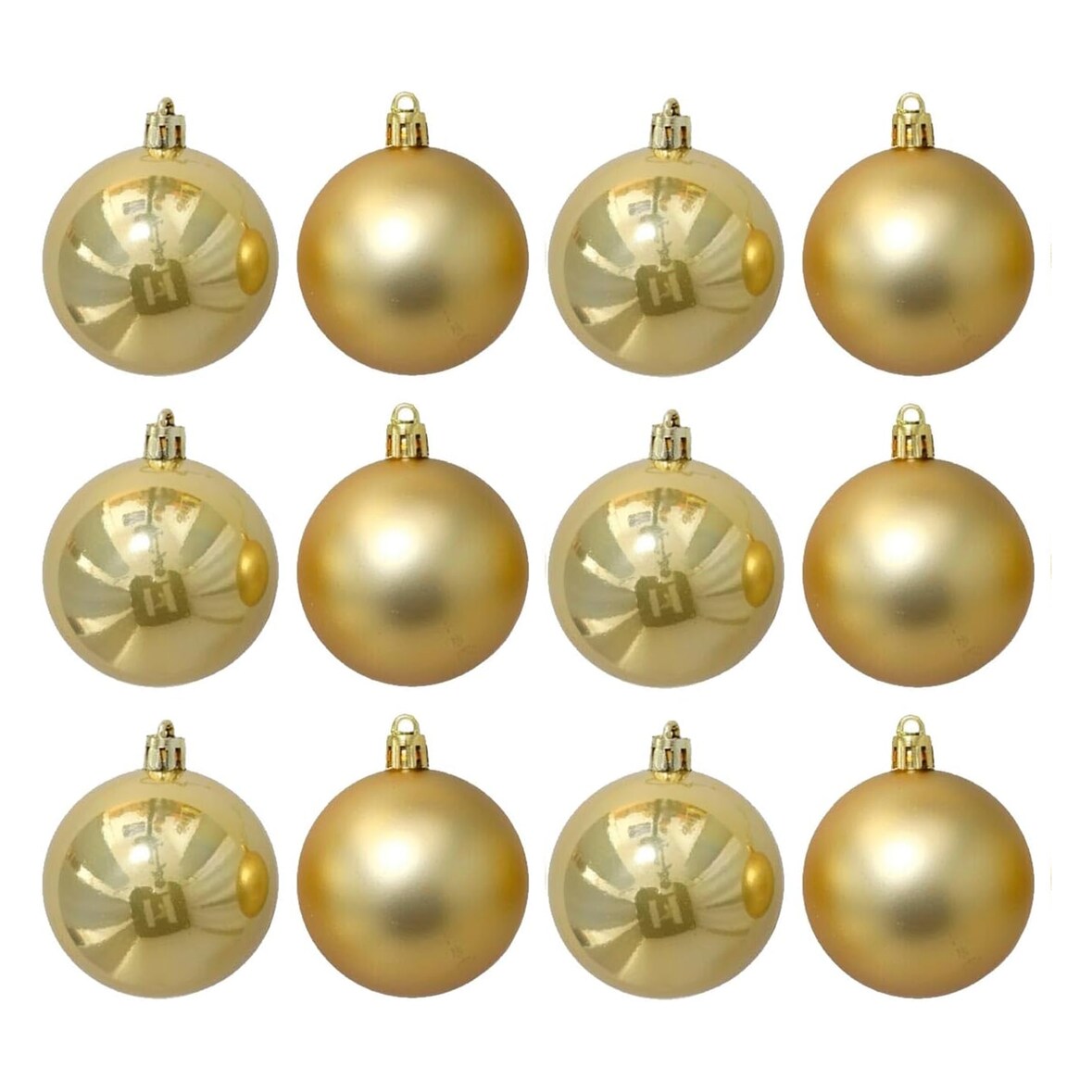 WellHome - Set mit 60 Weihnachtskugeln in Goldfarbe