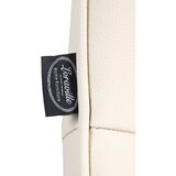 thumbnail of Banco de bar em couro sintético Vonore creme/preto