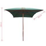 thumbnail of vidaXL Sonnenschirm 200x300 cm Holzmast Grün