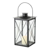 thumbnail of Kerzenlaterne Farol Glaseinsatz Eisen H.30 B.17 cm schwarz