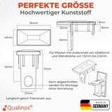 thumbnail of 10x Qualinos Pfostenkappen 60x40 mm mit Überstand und Sichherungssteg in Anthrazit 7016 für Zaunpfosten Rechteckrohr UV-stabilisiert Made in Germany