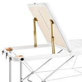 thumbnail of 3 Zonen Massageliege-Set mit 5cm Polsterung, Rollen und Aluminiumgestellweiß