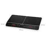 thumbnail of Proficook DKI 1067 Placa Inducción Doble Portátil, 10 Niveles Temperatura, 6 Niveles Potencia, Temporizador 180m, LED 3500 W Negro