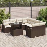 thumbnail of vidaXL Garten-Sofa-Set mit Kissen mit Kissen 9 pcs Braun Poly Rattan