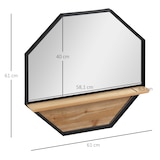 thumbnail of HOMCOM Espejo Decorativo de Pared 61x61 cm con Estante de Almacenaje para Salón