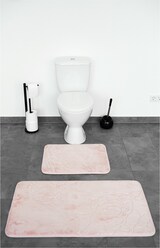 thumbnail of Almina Premium 2 teiliges Bademattenset mit Rosenmotiv Rosa