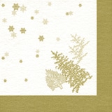 thumbnail of Home Fashion, SV Tree and Snowflakes gold, Dinner-Servietten 40 cm x 40 cm, im Viertelfalz, 12 Stück pro Pack, 10 Pack pro Karton