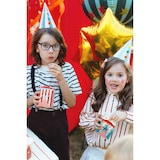 thumbnail of 6 Snackboxen Kinder 8x11,5cm Fingerfood Schalen Zirkus Motiv Candy Bar Zubehör Süßigkeiten Boxen Party Snacks Kindergeburtstag Deko Set