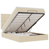 thumbnail of vidaXL Ottoman-Bett mit Matratze & LEDs Creme 140x200 cm Stoff