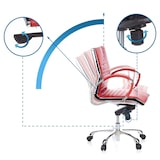 thumbnail of Bürostuhl / Chefsessel PARMA 10 Leder rot Chrom hjh OFFICE