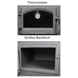thumbnail of Kaminofen mit Backfach und Herdplatte Cucina bordeaux - 9,7kW