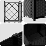 thumbnail of vidaXL Gartenpflanzer mit Gitter 3 pcs Schwarz 120 x 40 x 143 cm PP