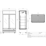 thumbnail of Polar Réfrigérateur à porte vitrée double série G avec Light Box 950 ltr.