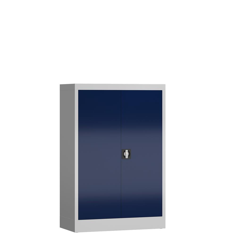 Metallschrank abschließbar Flügeltürenschrank Aktenschrank 120x92x42cm  grau X-530320
