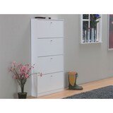thumbnail of Escape Schuhschrank mit 4 Klappen Breite 75 cm, Höhe 148 cm weiss.