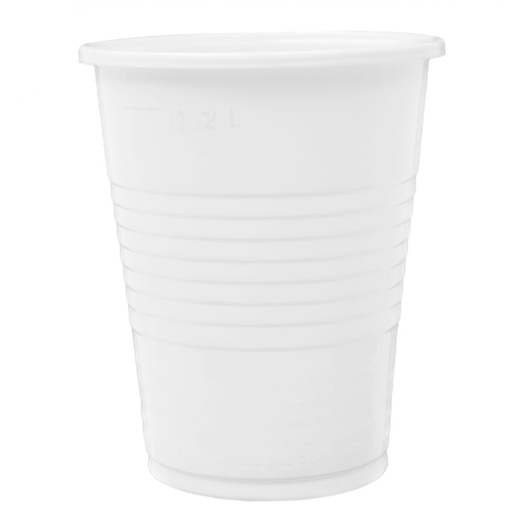 MONOUSO - Bicchiere di Plastica PP Riutilizzabile Bianco 240ml (2.000 Pezzi)