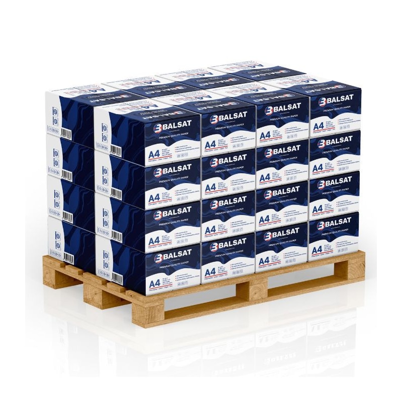 BALSAT |Paquete Folios DIN A4 500 hojas/paquete 80 g/m² | Blanco vivo|160 paquetes
