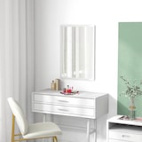 thumbnail of Espejo de pared decorativo 50x70 cm espejo rectangular espejo estilo moderno para salón dormitorio entrada blanco