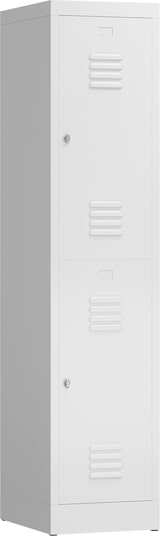 thumbnail of ClassiX Garderobenschrank, 1 Abteil doppelstöckig, 1800 x 415 x 500 mm, signalweiß