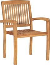 thumbnail of vidaXL Stapelbare Gartenstühle mit Kissen 6 Stk. Massivholz Teak