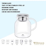 thumbnail of Wilmax Borosilikat Glas Krug mit Edelstahl-Deckel, 1000ml