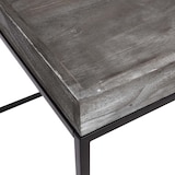 thumbnail of Mesa auxiliar HWC-K71, mesa de centro mesa de centro, madera de paulownia certificada MVG metal 60x60x60cm ~ gris oscuro