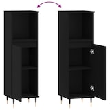 thumbnail of vidaXL Badschrank Schwarz 30x30x100 cm Holzwerkstoff