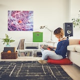 thumbnail of Relaxdays Aufbewahrungsbox 4er Set, faltbare Regalboxen, HxBxT: 30x30x30 cm, mit Griffen, Faltboxen für Regale, grau