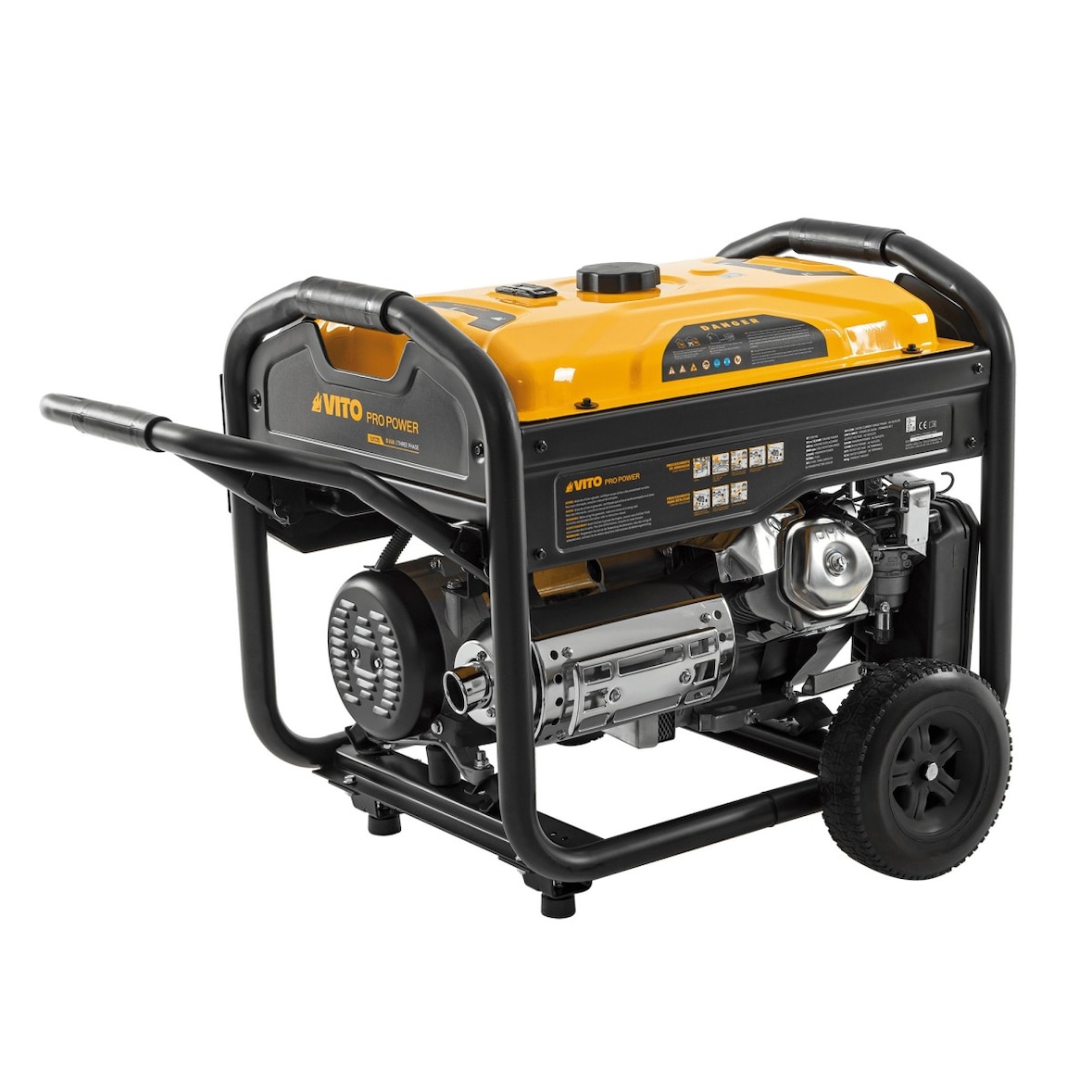 Groupe électrogène 8.0kVA 18CV 230V/400V Démarrage éléctrique / manuel AVR, 25L, Maison Chantier VITO
