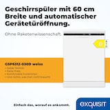 thumbnail of Exquisit Geschirrspüler GSP6312-030D weiss | Spülmaschine 60 cm | 12 Maßgedecke | Auto Türöffner | Intensiv Modus | Unterbaugerät
