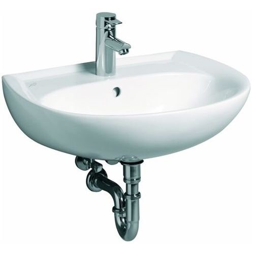 RENOVA Nr. 1 Waschtisch mit Hahnloch, mit Überlauf 600 x 490 mm bahamabeige