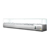 thumbnail of Skyrainbow Koelvitrine GN 1/3, 150 x 40, glazen opzetstuk