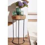 thumbnail of FineBuy Beistelltisch Massiv Wohnzimmertisch Holz Baumstamm Tisch Echt-Holz