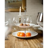 thumbnail of Etagere - Wit - Keramiek - 16x21x26cm - Drie Laags Rond