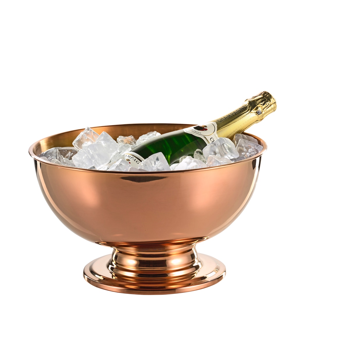 Champagner-Kühler PORTLAND, Edelstahl, 5 ltr., mit kupferfarbener PVD-Beschichtung