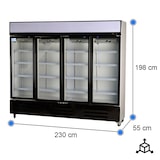 thumbnail of Cleiton® Armario Expositor Refrigerado 1300 Litros 4 Puertas Ventilado| Frigorifico Profesional para Bebidas en Hostelería