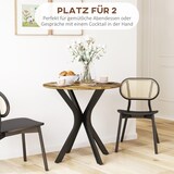 thumbnail of Runder Esstisch Ø78x78x75  Rustikales Braun für 2 Personen mit Spider Stahlgestell, MDF Tischplatte, platzsparend und vielseitig nutzbar