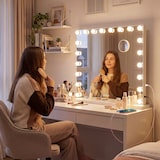 thumbnail of CLP Specchio Trucco Norlina con Bluetooth Metallo HBT: 62x80x14 cm bianco con Bluetooth