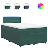 thumbnail of vidaXL Boxspringbett mit Matratze Dunkelgrün 120x200 cm Samt