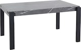 thumbnail of Esstisch HWC-L53, Tisch Küchentisch Esszimmertisch, Industrial Metall 140x80cm ~ Marmor-Optik grau